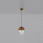 Aged Modern Minimalist Dome Metal Glass Pendant Light - Lamp Outdoor