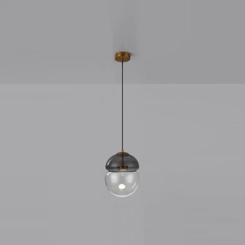 Aged Modern Minimalist Dome Metal Glass Pendant Light - Lamp Outdoor