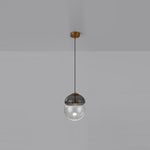 Aged Modern Minimalist Dome Metal Glass Pendant Light - Lamp Outdoor
