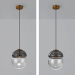 Aged Modern Minimalist Dome Metal Glass Pendant Light - Lamp Outdoor