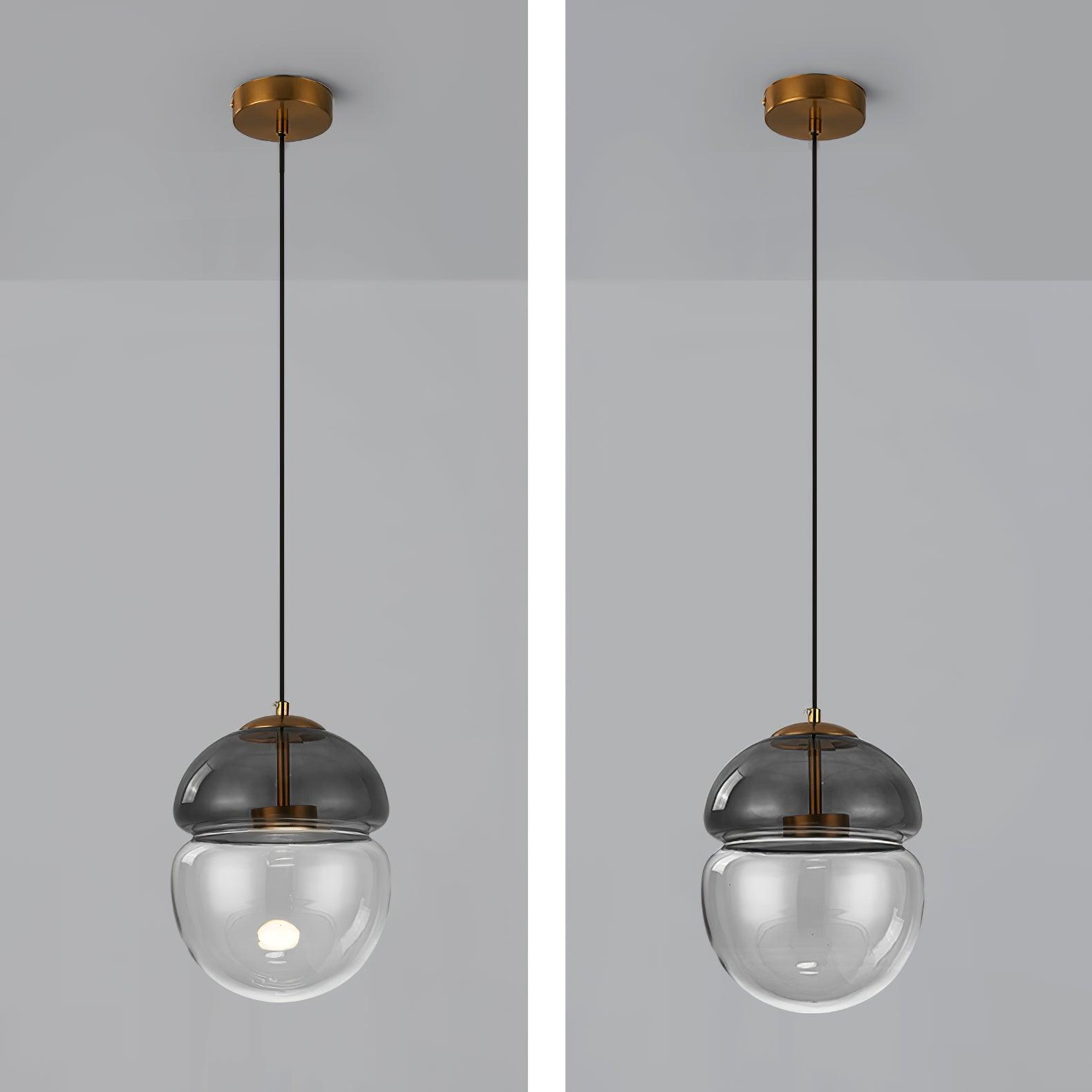Aged Modern Minimalist Dome Metal Glass Pendant Light - Lamp Outdoor