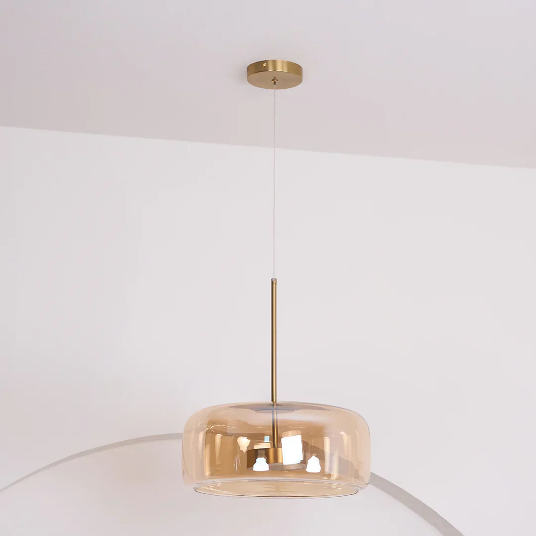 June Morden Glass Pendant Light Clear/Smoky/Amber - Lamp Outdoor