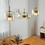 June Morden Glass Pendant Light Clear/Smoky/Amber - Lamp Outdoor