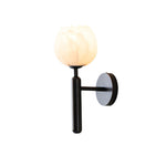 Eurzorion Floral Alabaster Brass Wall Light - Lamp Outdoor