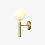 Eurzorion Floral Alabaster Brass Wall Light - Lamp Outdoor
