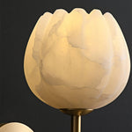 Eurzorion Floral Alabaster Brass Wall Light - Lamp Outdoor