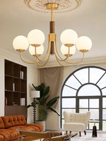 Midas Touch Walnut Sphere Chandelier - Lamp Outdoor