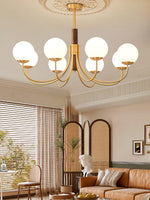 Midas Touch Walnut Sphere Chandelier - Lamp Outdoor