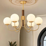 Midas Touch Walnut Sphere Chandelier - Lamp Outdoor