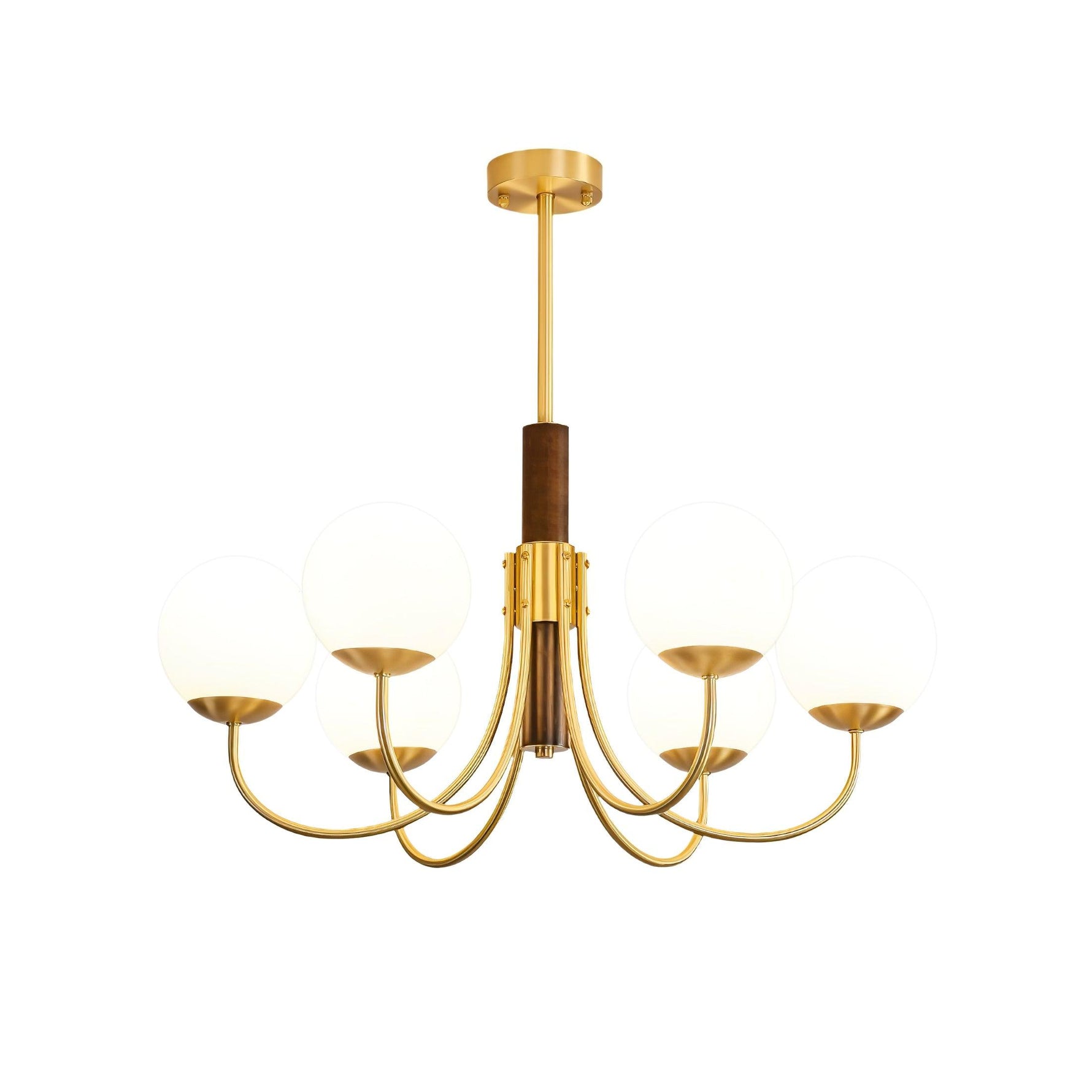 Midas Touch Walnut Sphere Chandelier - Lamp Outdoor