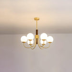 Midas Touch Walnut Sphere Chandelier - Lamp Outdoor