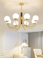 Midas Touch Walnut Sphere Chandelier - Lamp Outdoor