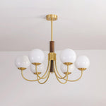 Midas Touch Walnut Sphere Chandelier - Lamp Outdoor
