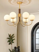 Midas Touch Walnut Sphere Chandelier - Lamp Outdoor