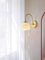 Milk White Floral Wall Lamp - Lamp Outdoor