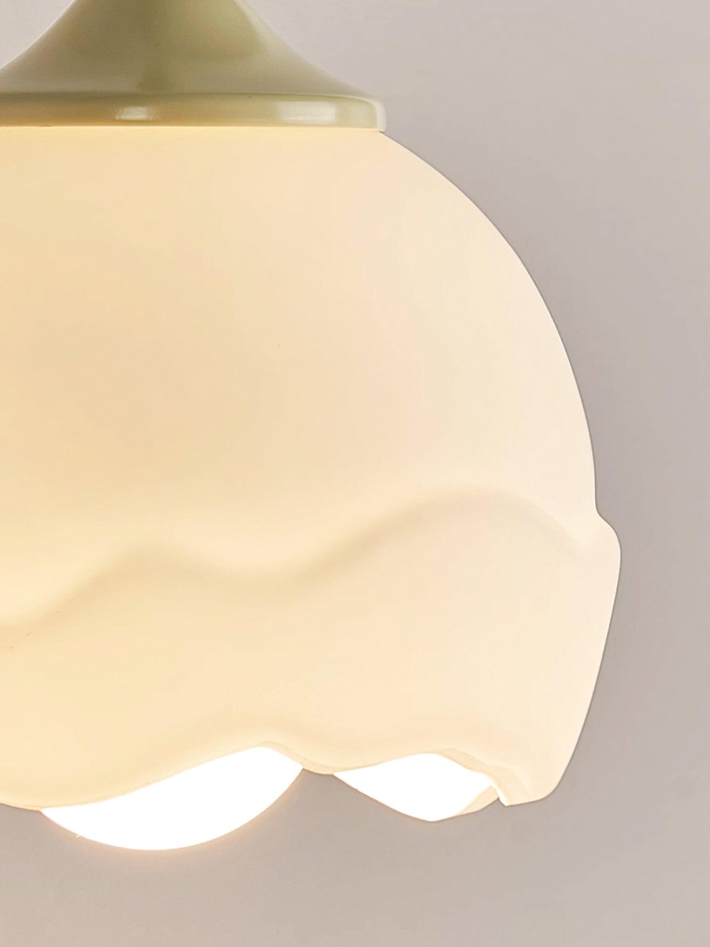 Milk White Floral Wall Lamp - Lamp Outdoor
