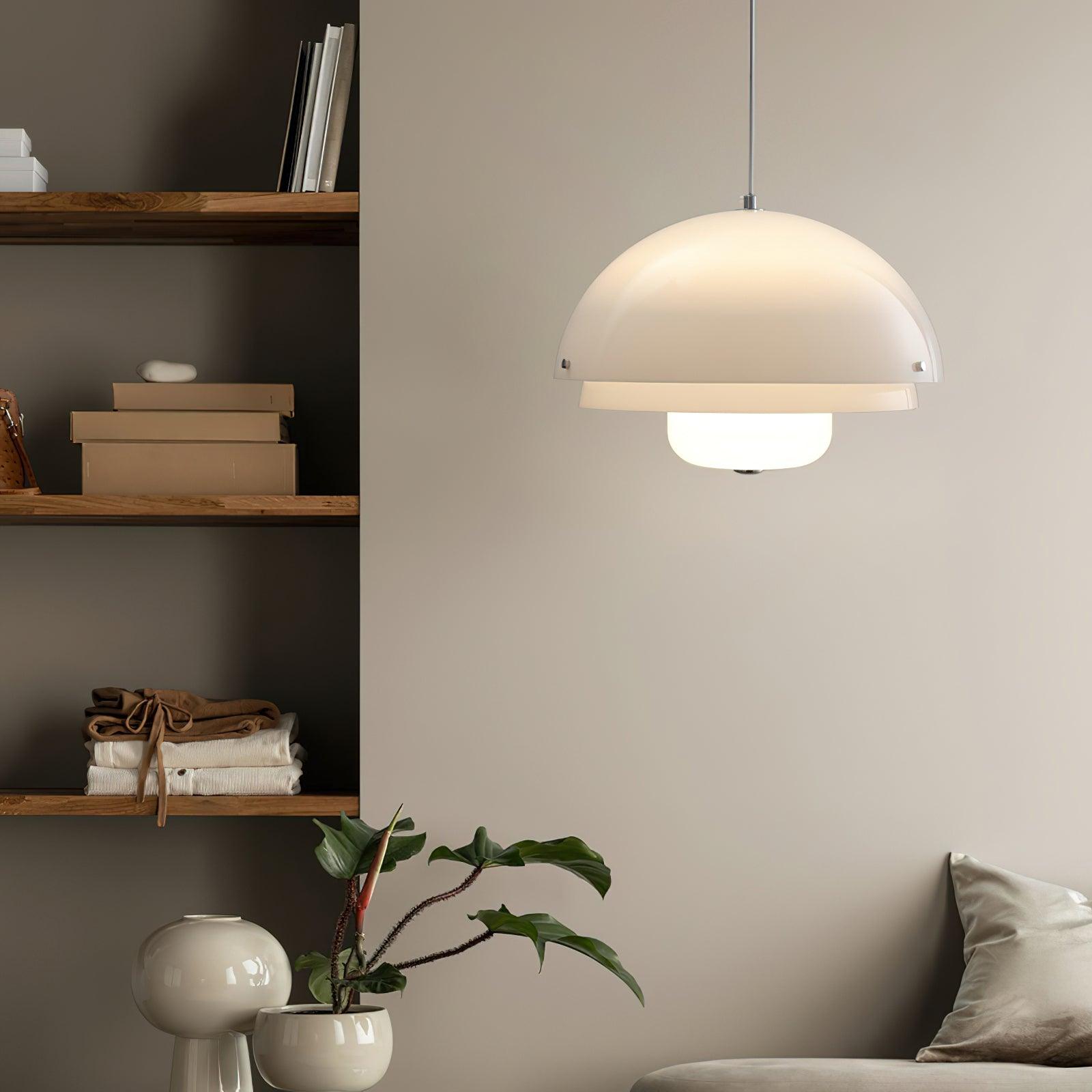 Milk White Layer Pendant Lamp - Lamp Outdoor