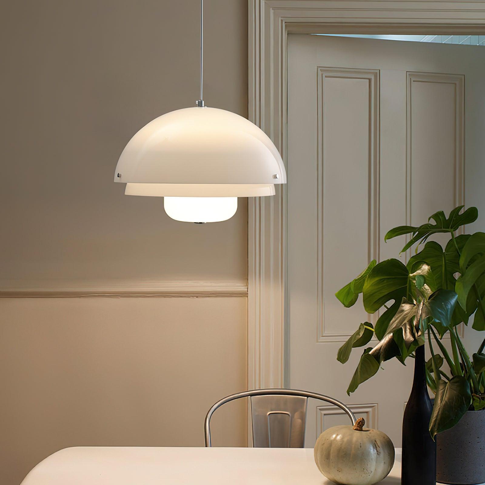 Milk White Layer Pendant Lamp - Lamp Outdoor