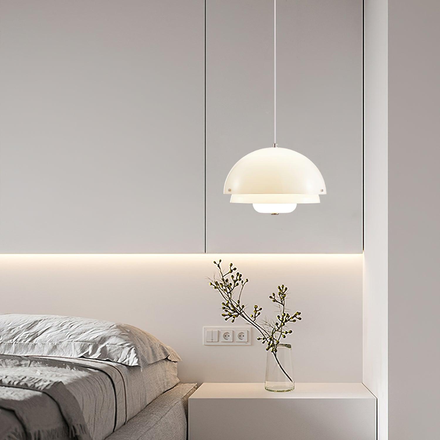 Milk White Layer Pendant Lamp - Lamp Outdoor