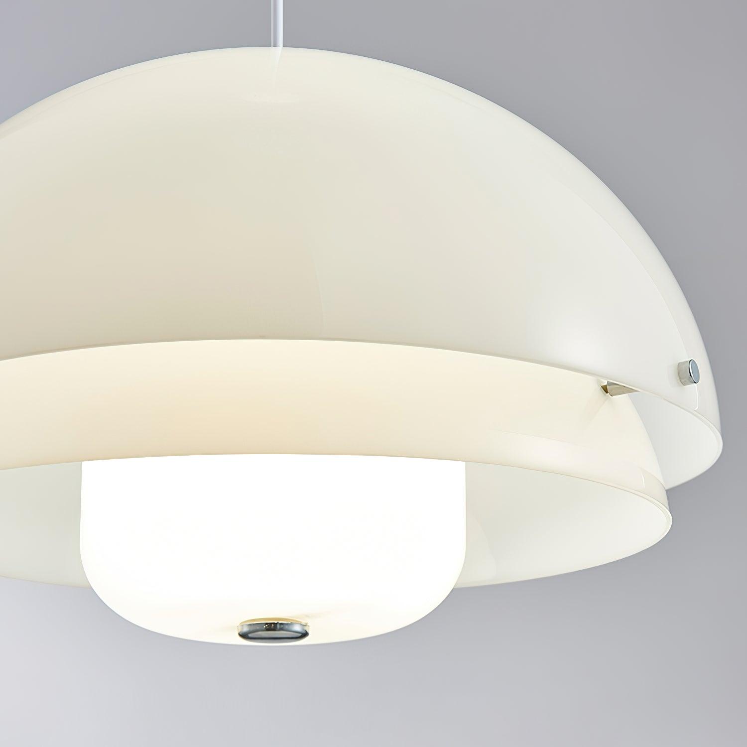 Milk White Layer Pendant Lamp - Lamp Outdoor