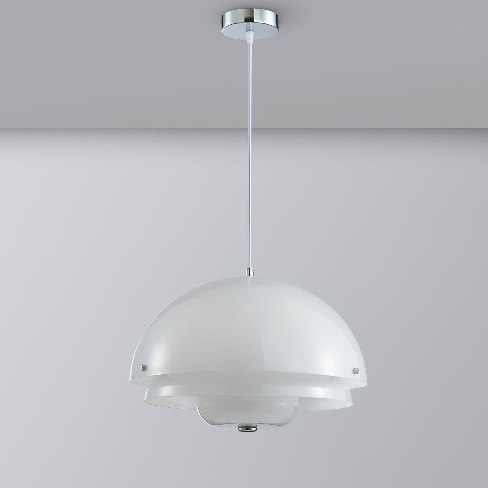 Milk White Layer Pendant Lamp - Lamp Outdoor