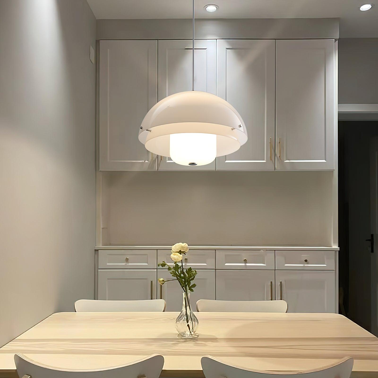Milk White Layer Pendant Lamp - Lamp Outdoor