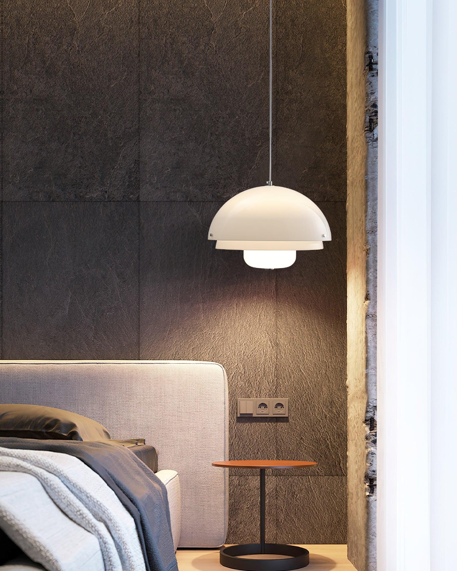 Milk White Layer Pendant Lamp - Lamp Outdoor
