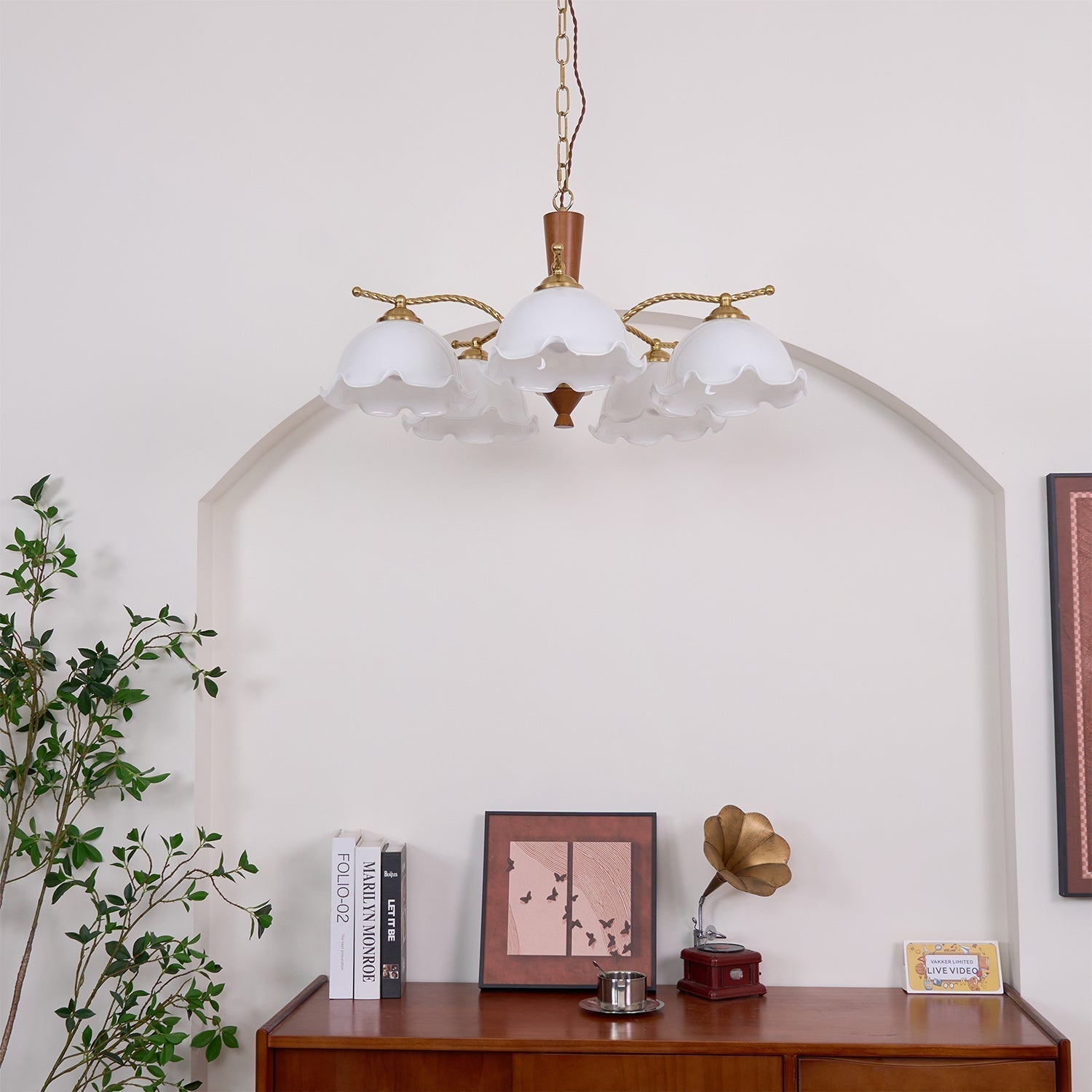 Daisy Vintage Glass Chandelier - Lamp Outdoor