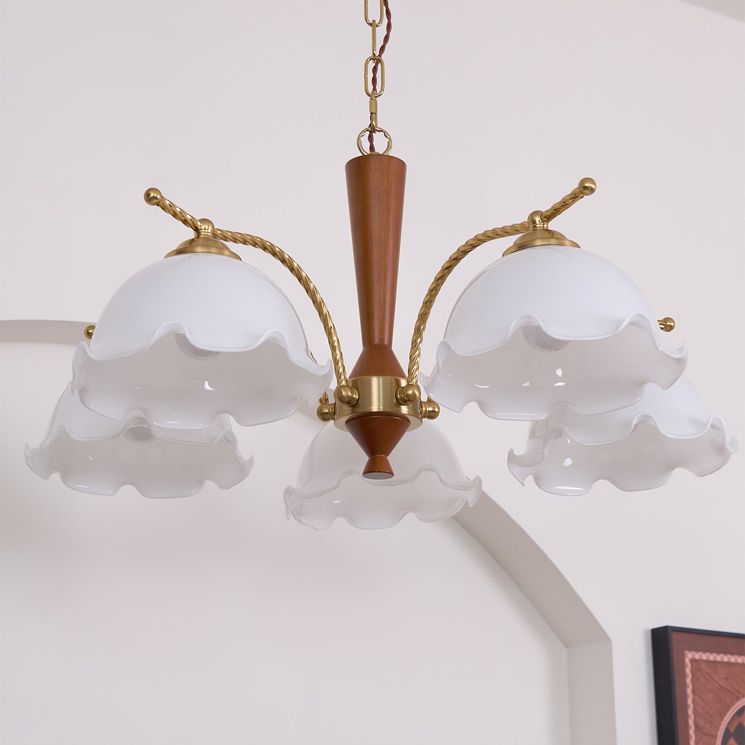 Daisy Vintage Glass Chandelier - Lamp Outdoor