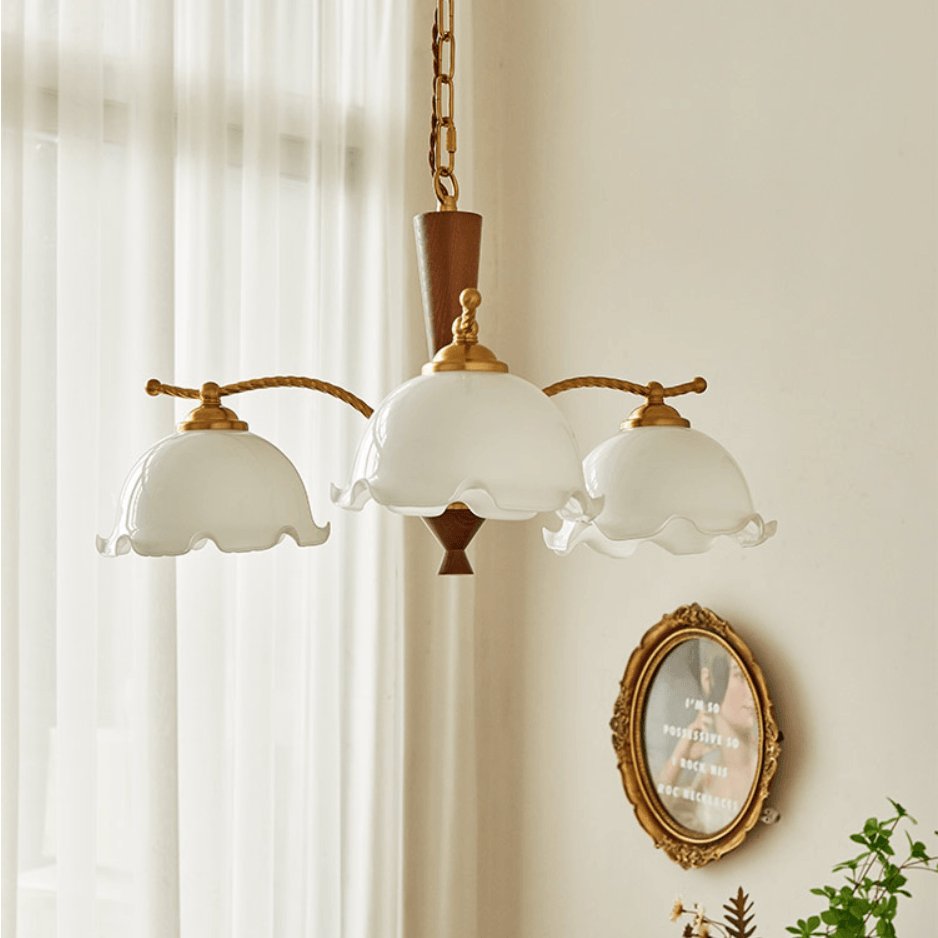 Daisy Vintage Glass Chandelier - Lamp Outdoor