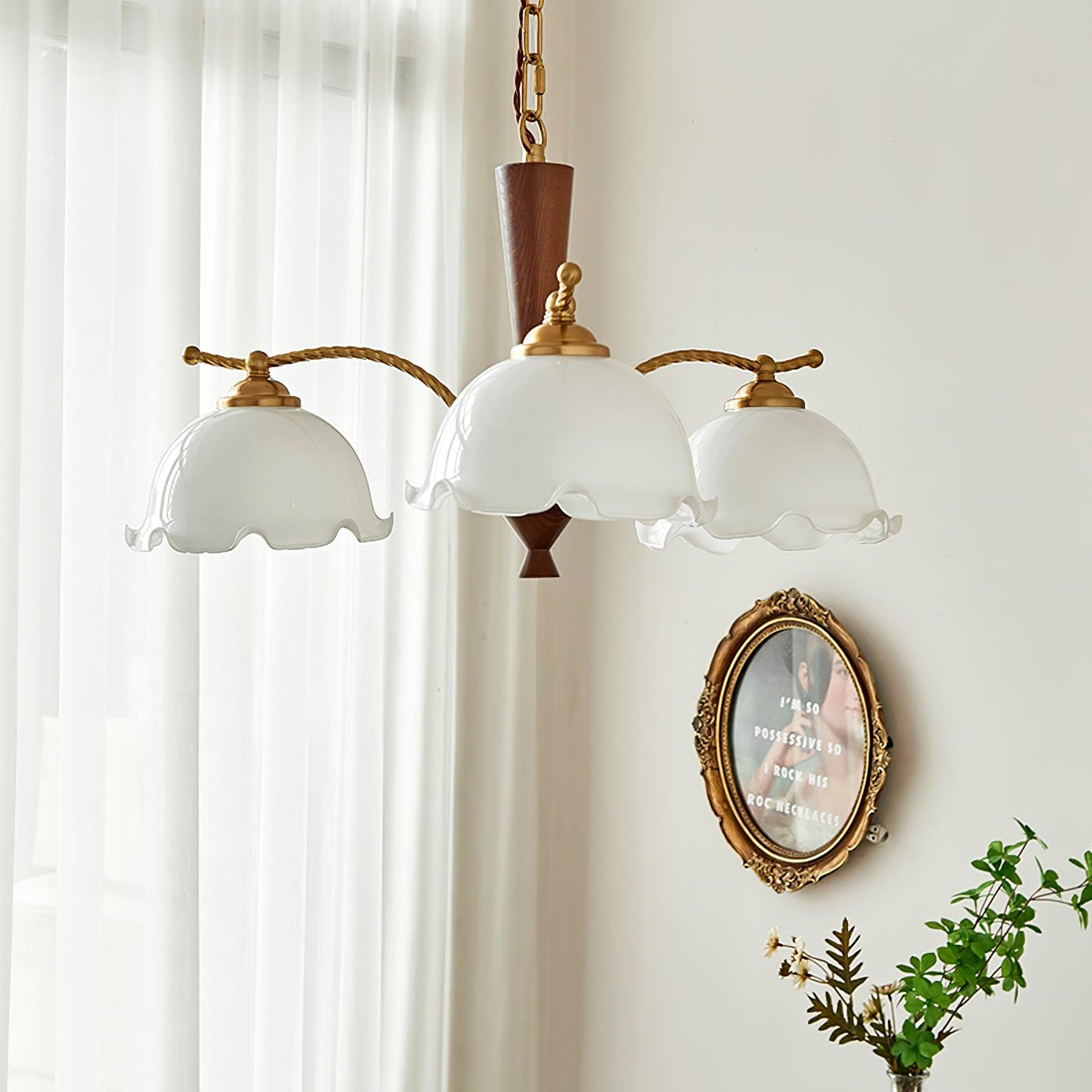 Daisy Vintage Glass Chandelier - Lamp Outdoor