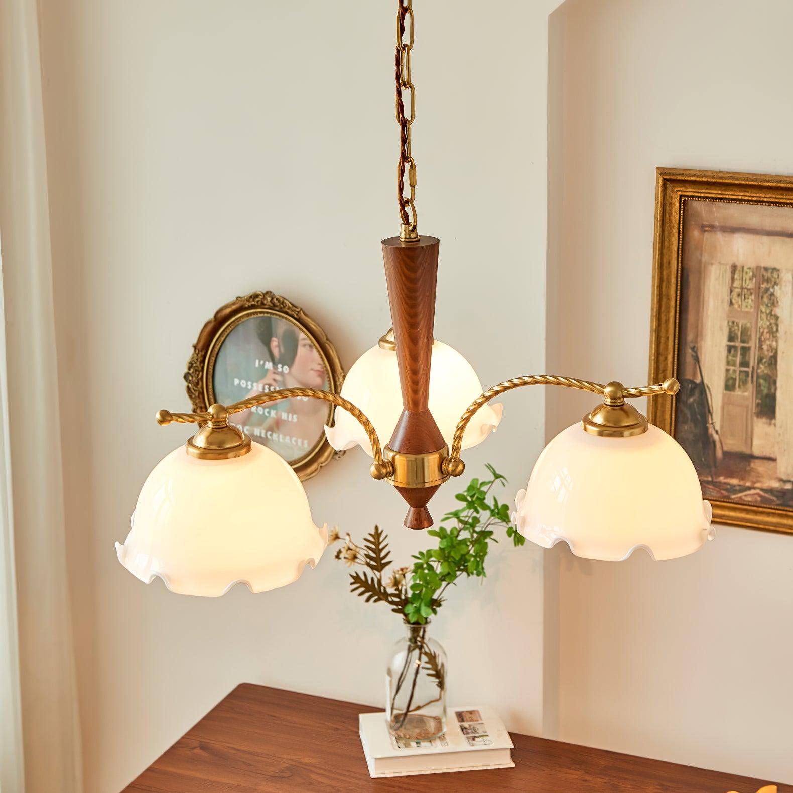 Daisy Vintage Glass Chandelier - Lamp Outdoor