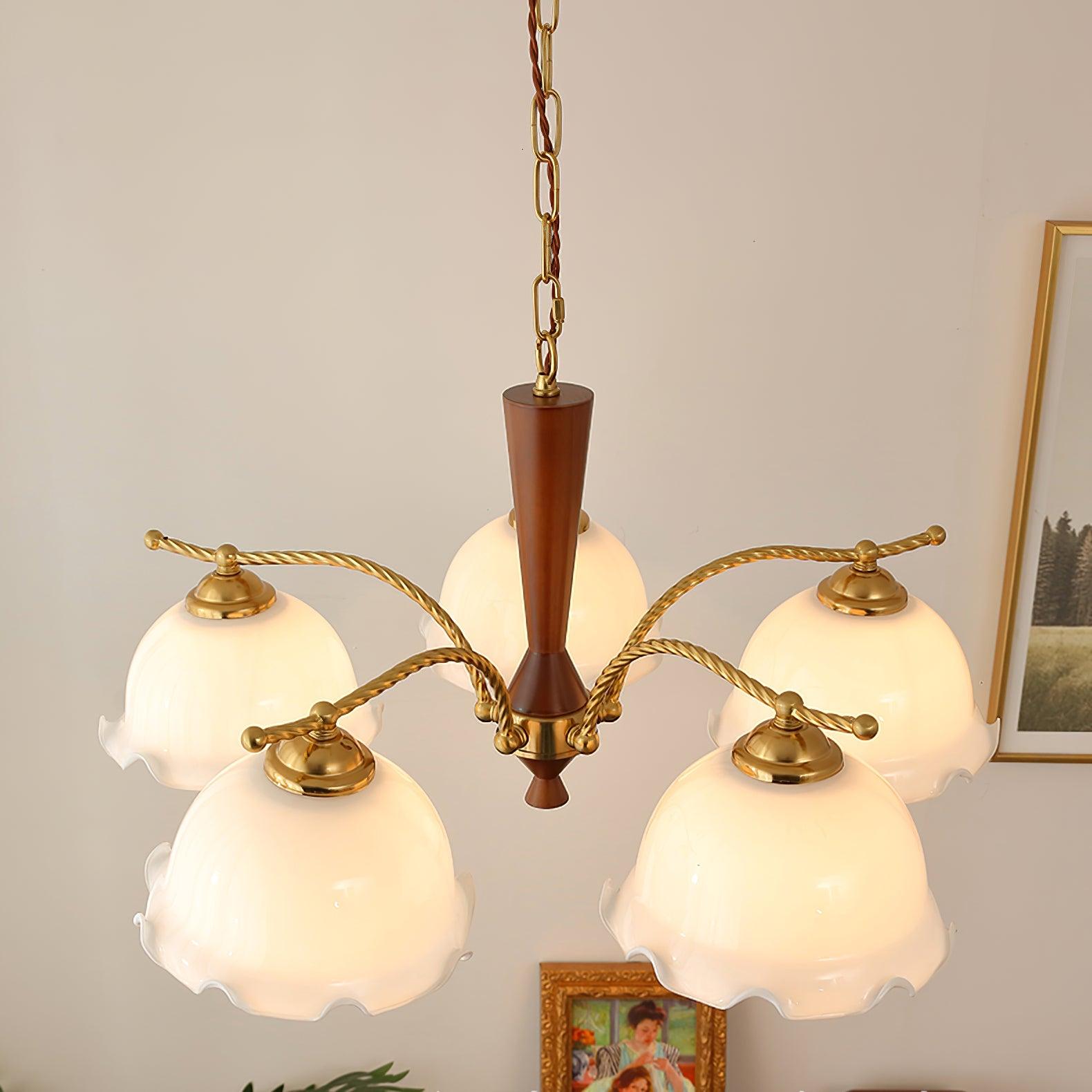 Daisy Vintage Glass Chandelier - Lamp Outdoor