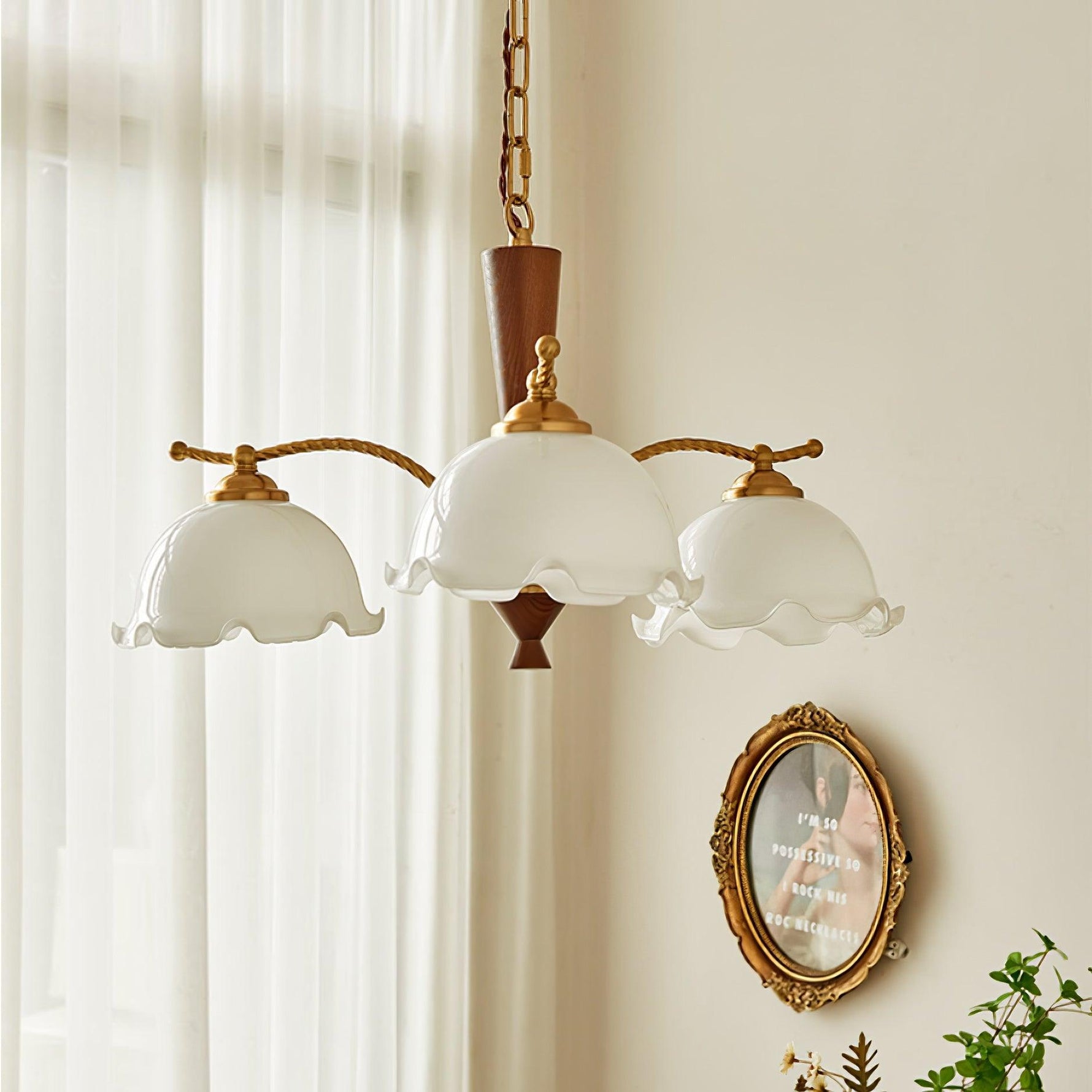 Daisy Vintage Glass Chandelier - Lamp Outdoor