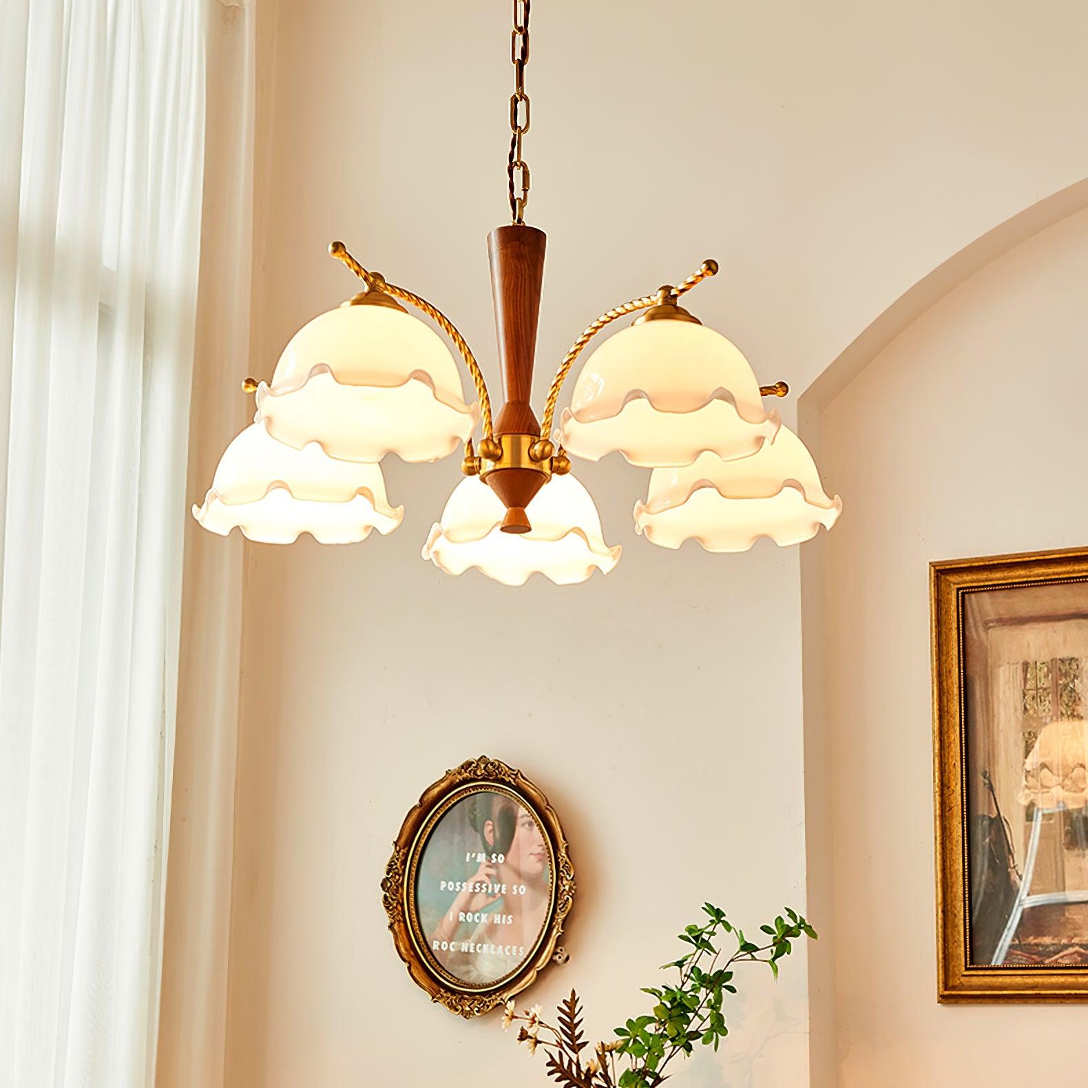 Daisy Vintage Glass Chandelier - Lamp Outdoor