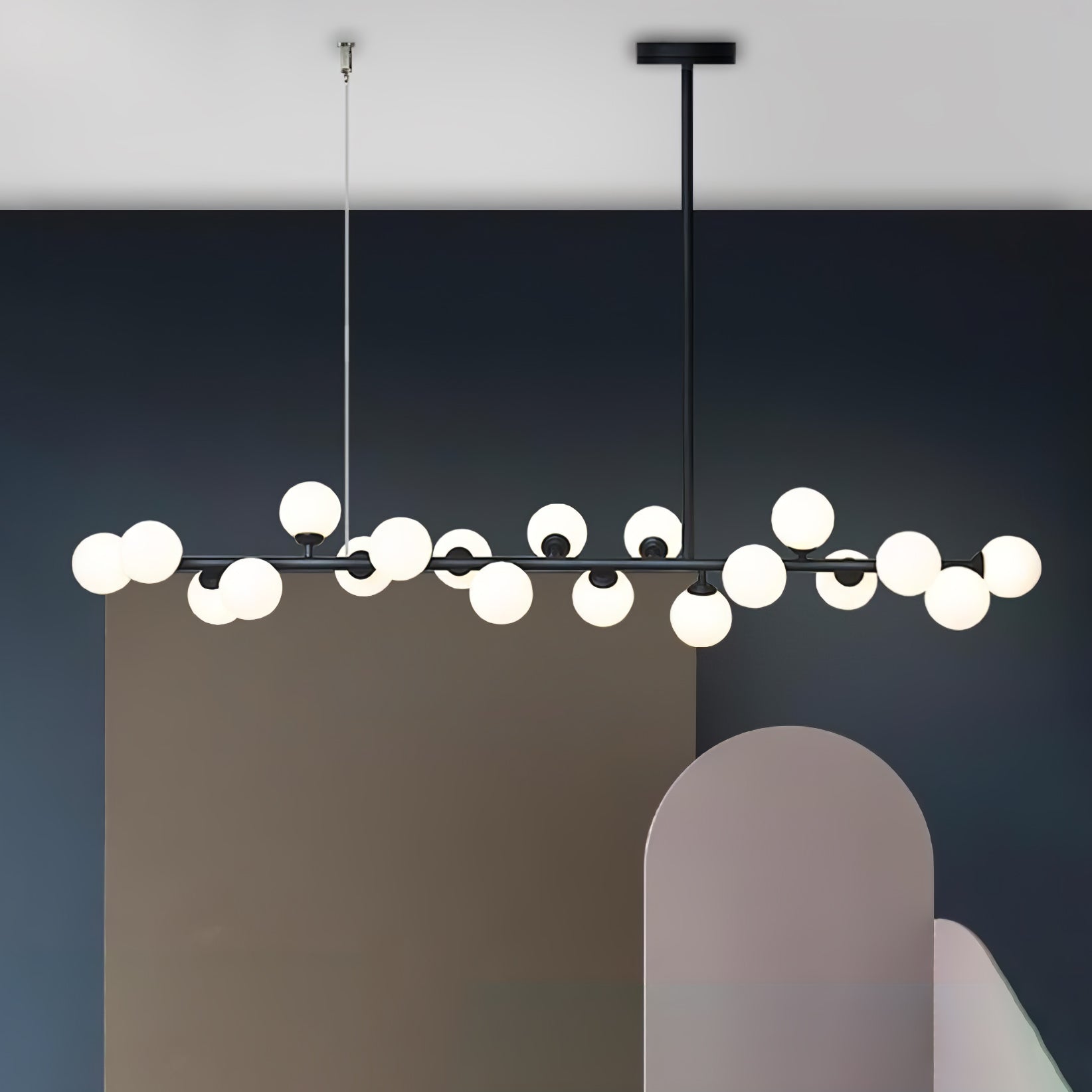 Lumiray Black Linear Globe Pendant Light - Lamp Outdoor