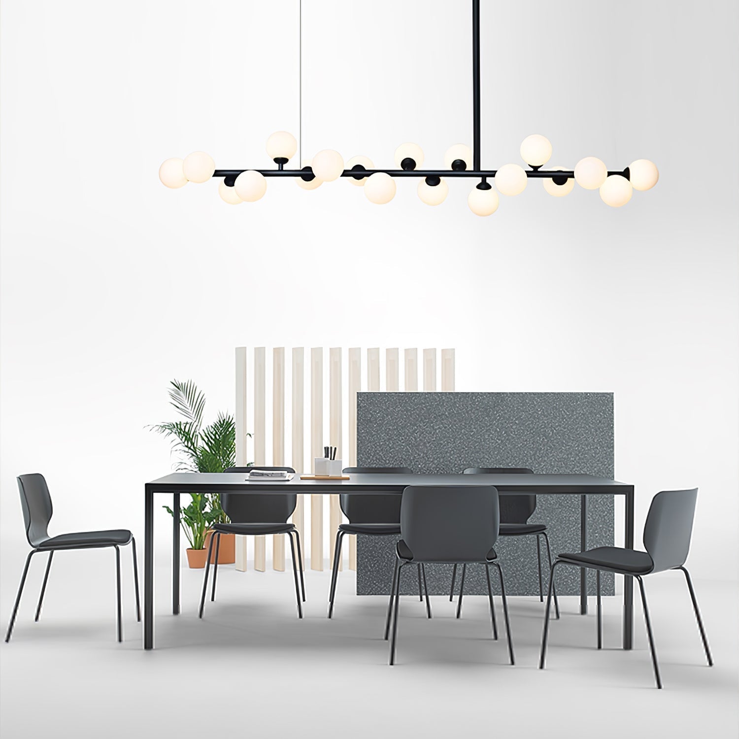 Lumiray Black Linear Globe Pendant Light - Lamp Outdoor