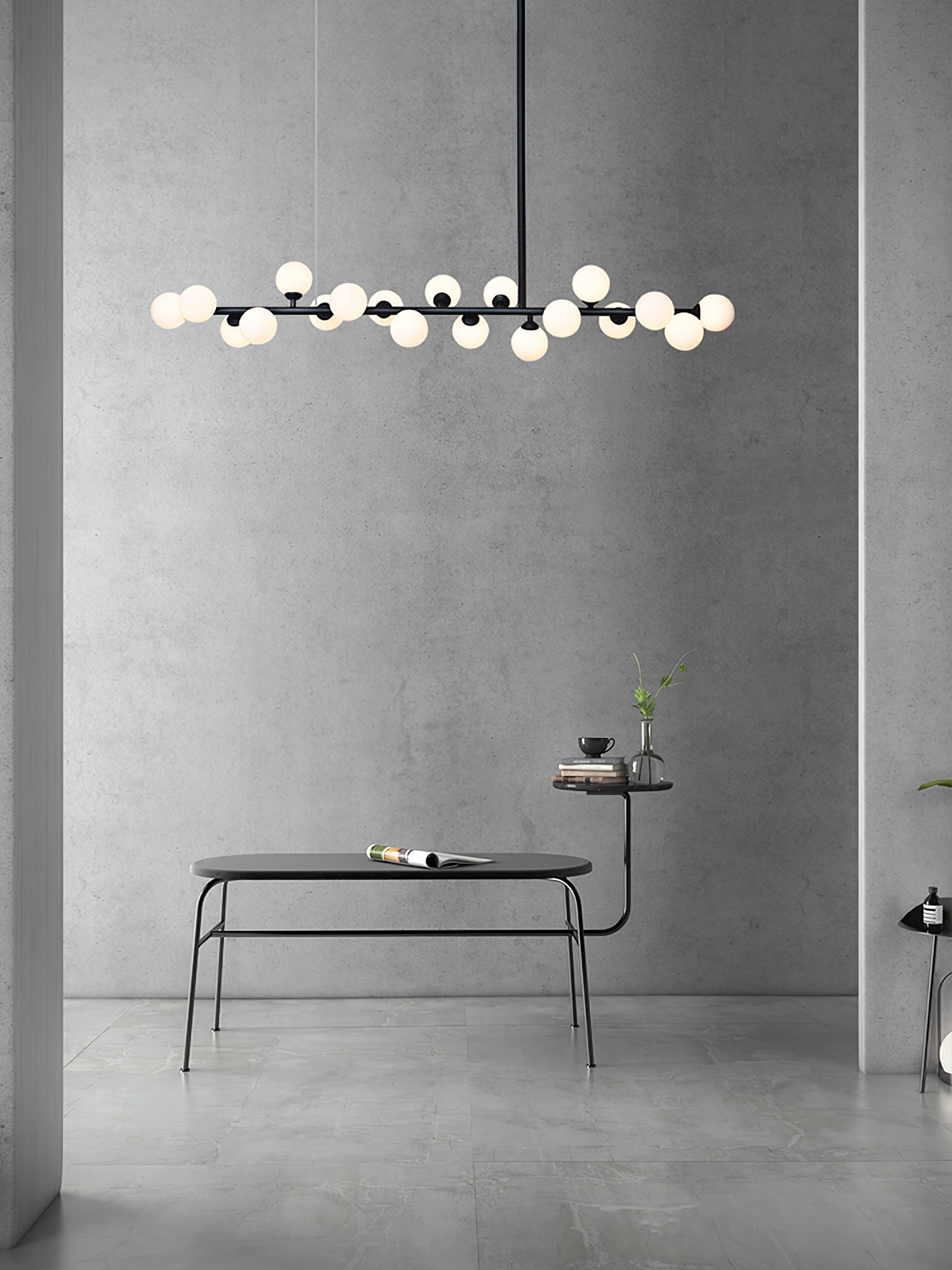 Lumiray Black Linear Globe Pendant Light - Lamp Outdoor
