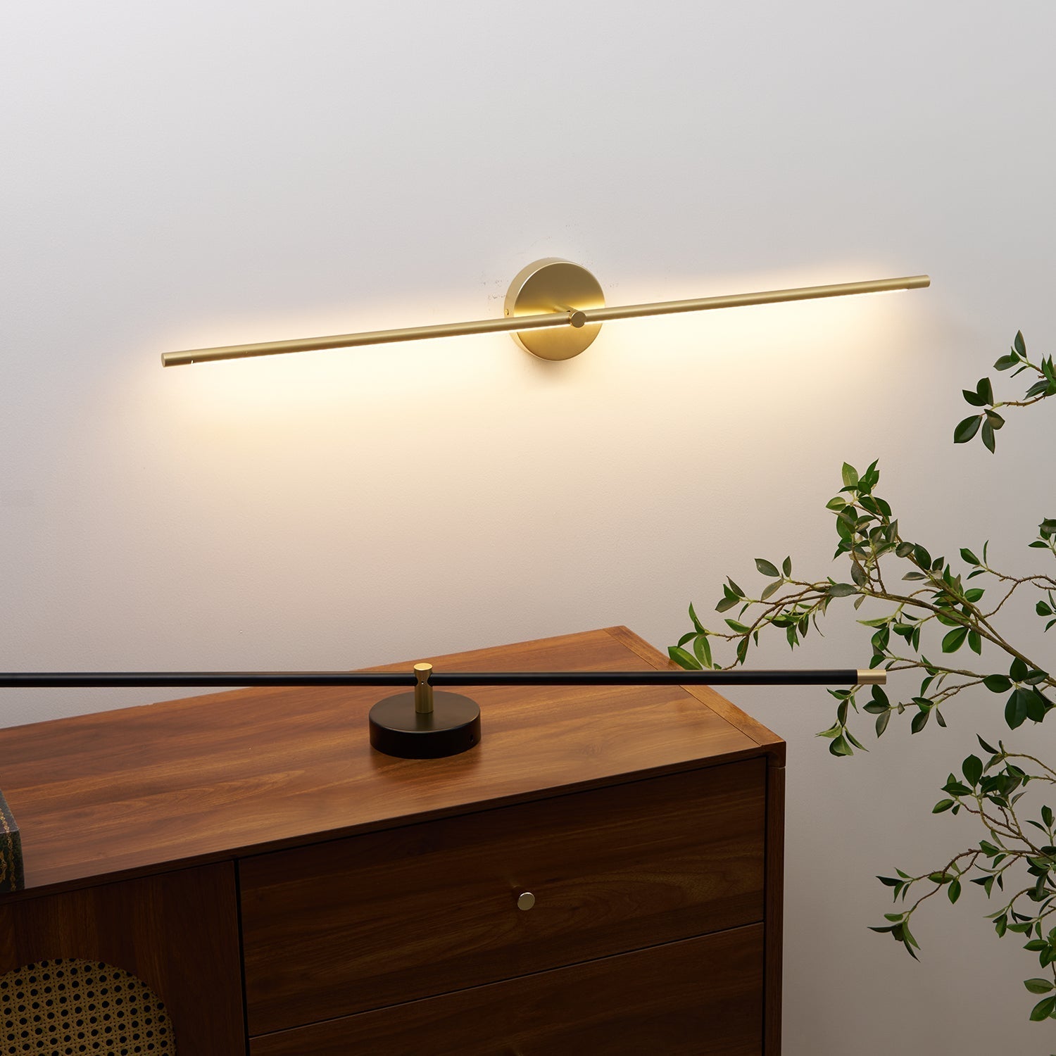 Wall Lamp Minimalist Linear Rod Double End Accent Modern Style - Lamp Outdoor