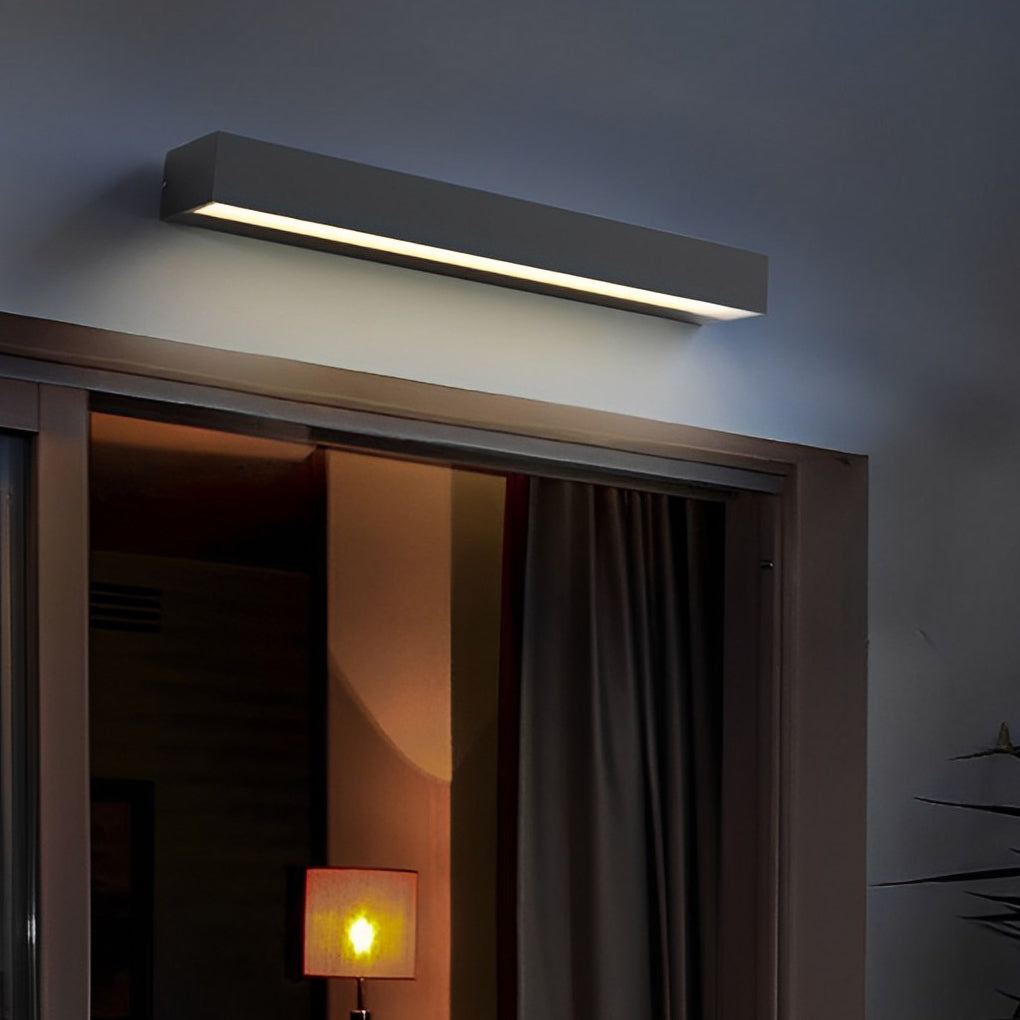 Minimalist Strip Waterproof LED Black Modern Outdoor Wall Washer Light - Lamp Outdoor