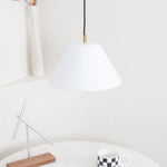 Solara Pendant Lamp Bell Glass Brass Minimalist - Letslighting