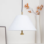 Solara Pendant Lamp Bell Glass Brass Minimalist - Letslighting