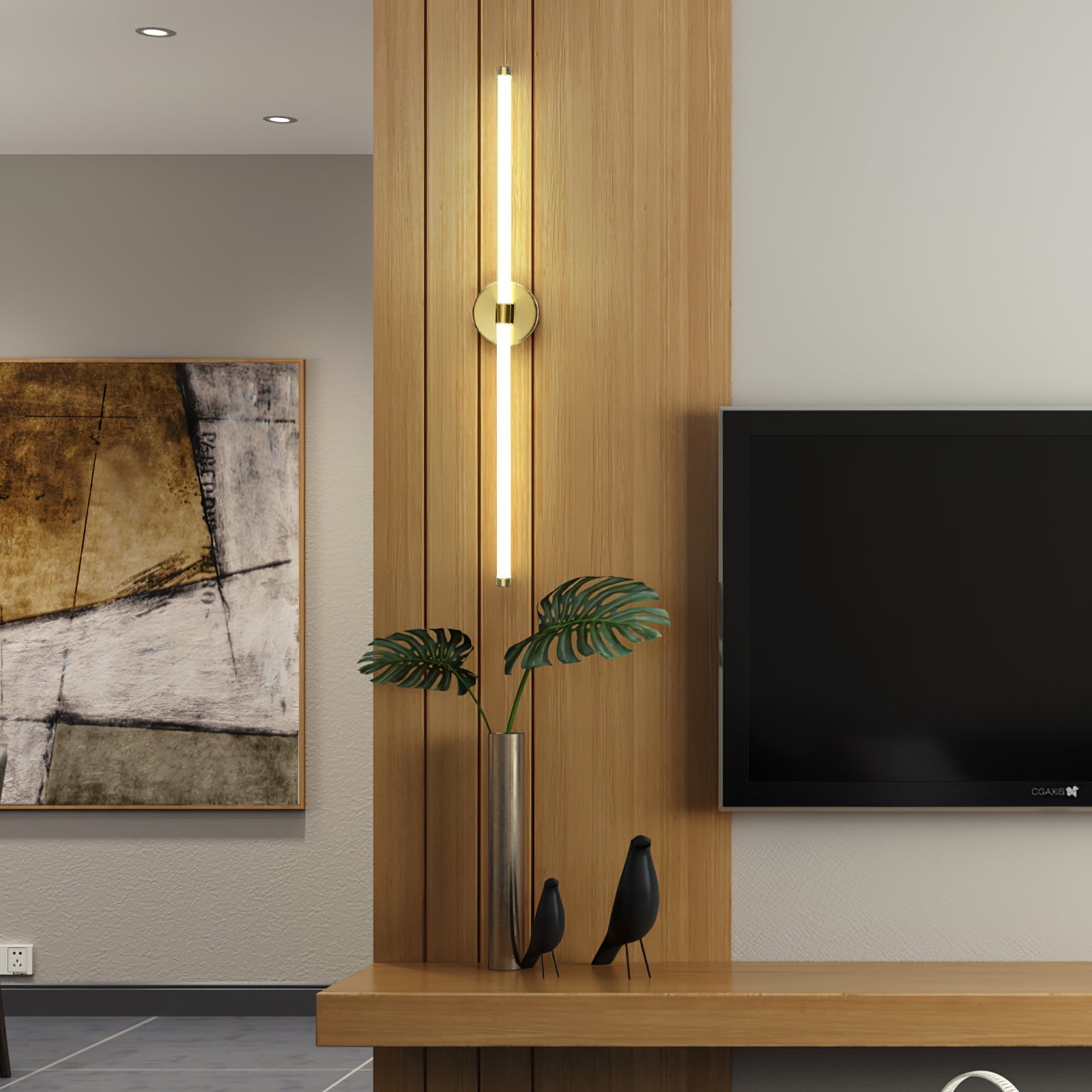 Minimalist Vertical Wall Sconce - Lamp Outdoor