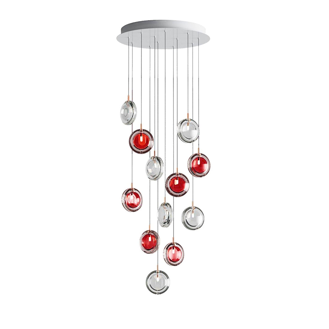 Misto Minimalist Glass Chandelier