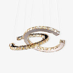 Modern Crystal Double C Chandelier - Lamp Outdoor