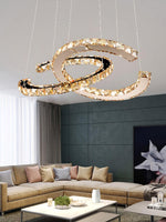 Modern Crystal Double C Chandelier - Lamp Outdoor