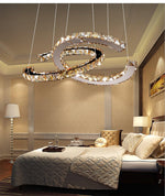 Modern Crystal Double C Chandelier - Lamp Outdoor