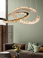 Modern Crystal Double C Chandelier - Lamp Outdoor