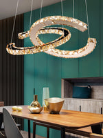 Modern Crystal Double C Chandelier - Lamp Outdoor