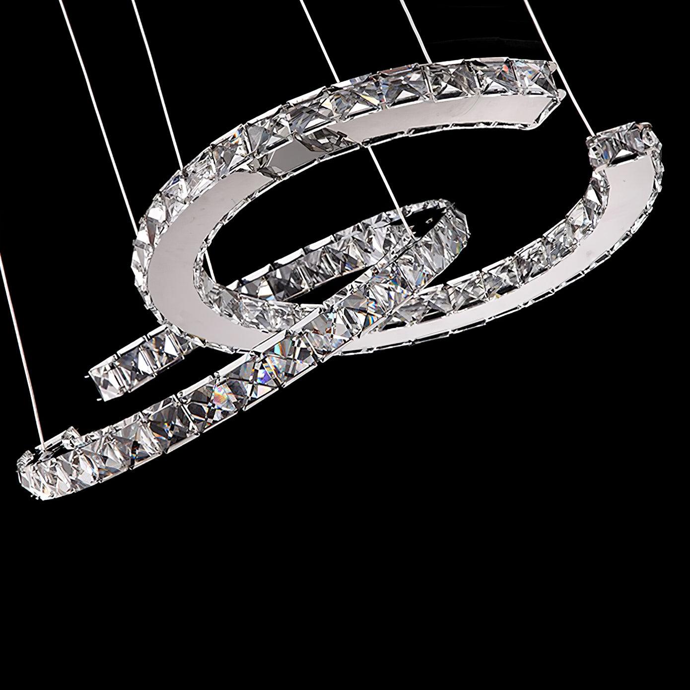 Modern Crystal Double C Chandelier - Lamp Outdoor